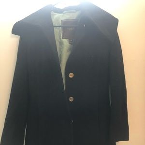Long black Coach peacoat